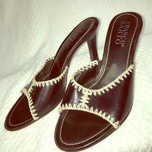 Franco Sarto Italian Heels w/ Crochet Edges - Sz 9